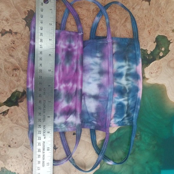 Tie dye cotton face masks 3 PACK NWOT - Picture 5 of 6
